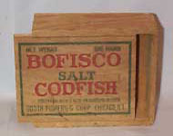 Bofisco Salt Codfish wooden Box