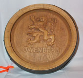 Lowenbrau Half Barrel Sign