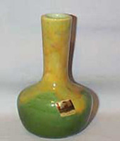 Haeger Small Green and Yellow Vase