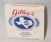 Gilley's Beer Matchbook